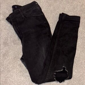 Black Hollister Distressed Women Jeans